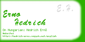 erno hedrich business card