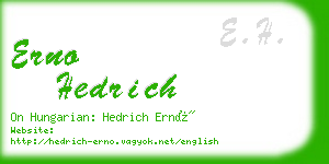 erno hedrich business card